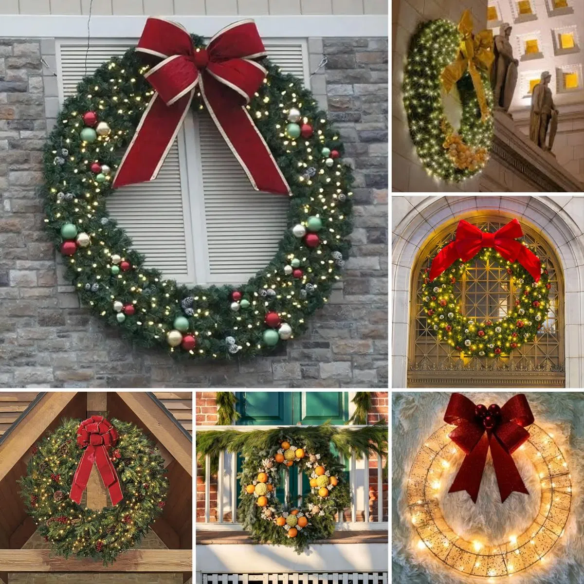 Rustic Christmas Burlap Wreaths for Festive Home Decor Christmas Garland Home Decoration