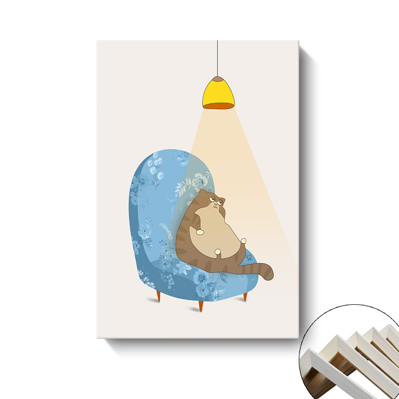 Home Decor Abstract Bohemian Painting Boho Canvas Geometric Pictures Artwork Minimalist Framed Canvas Wall Art