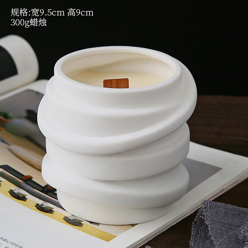 Spiral Ceramic Candle Holder, Candlestick Holder for Candles, Incense, Santo Palo, Rustic Vintage Home Decor for Halloween Christmas Weddings, Dining Room Table