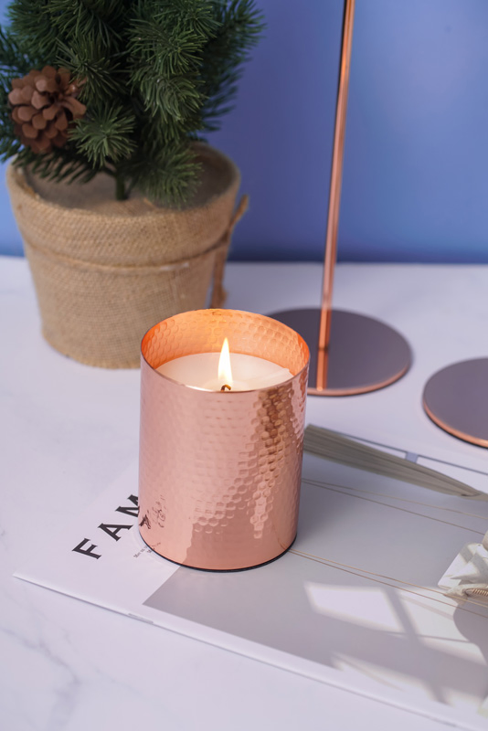 Rustic Iron Hammered Candle Holder for Elegant Home Decor