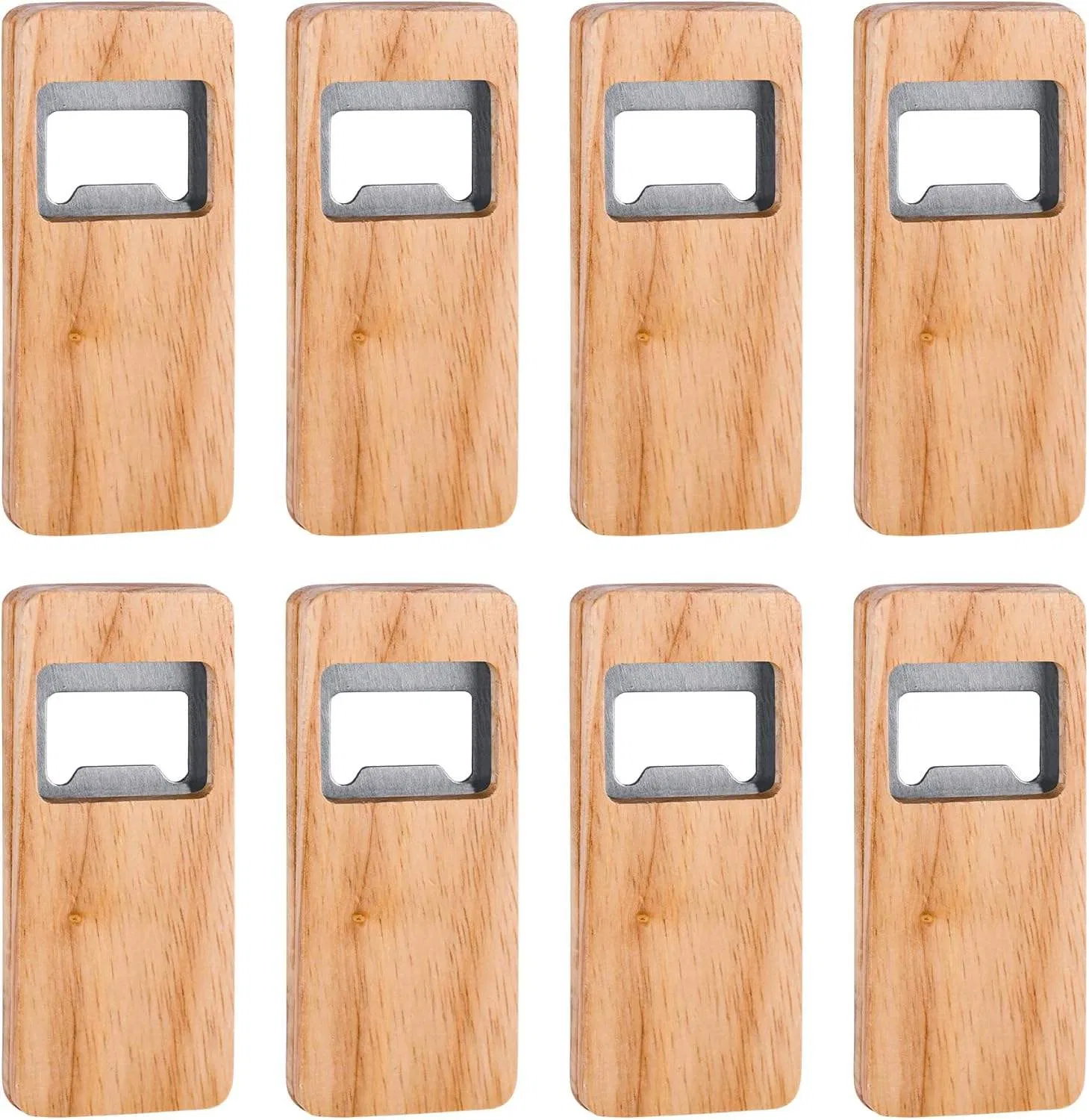 Modern Stainless Steel Bottle Openers with Wooden Handle Personalized Can Openers for Wine for Home Wedding Party DIY Crafts