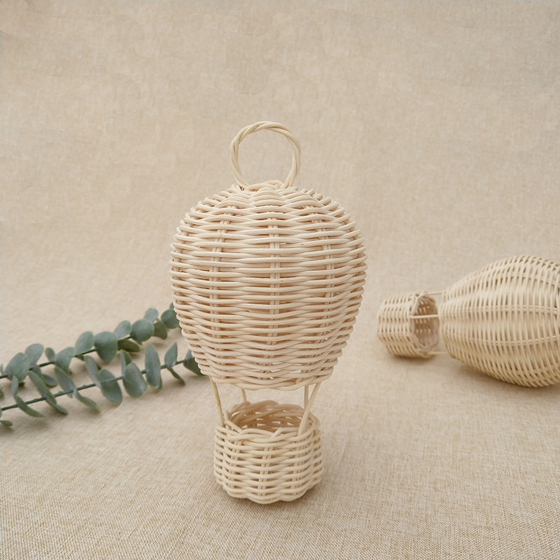 Handmade Rattan Hot Air Balloon Decoration Children's Room Decoration Hanging Home Decoration