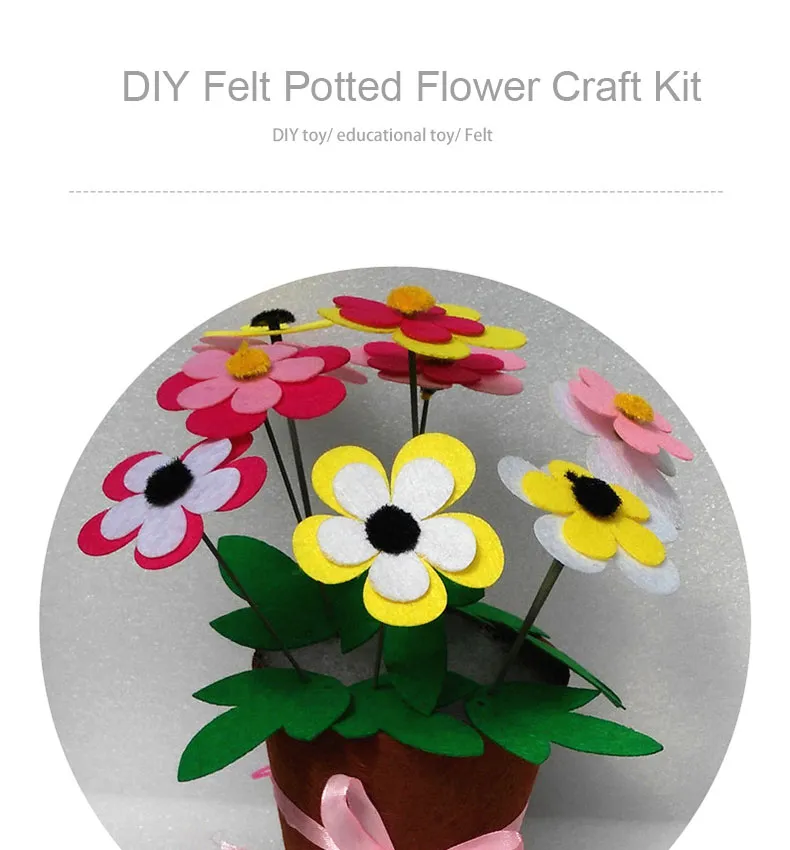 DIY Potted Flower Children Sewing Kit