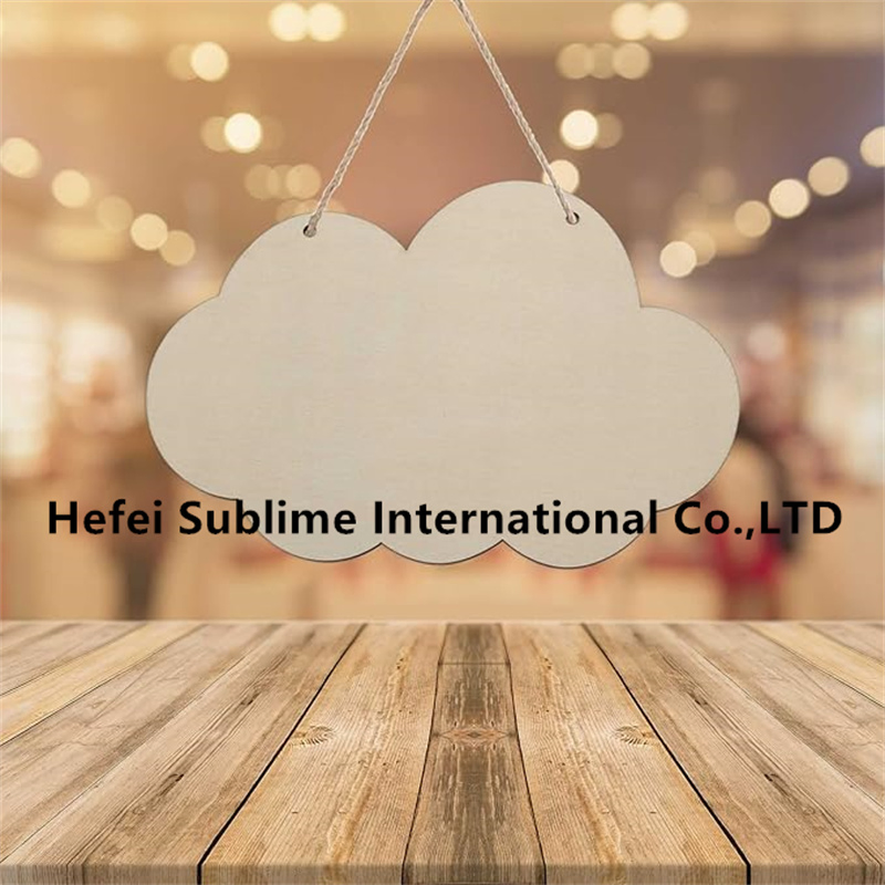 DIY Wood Craft Cloud Stand, 10-Inch, Cloud Wood Sign Cutout Wooden Cloud Shaped Sign DIY Crafts Hanging Ornament for Wreath Home Door Wall Art Decoration