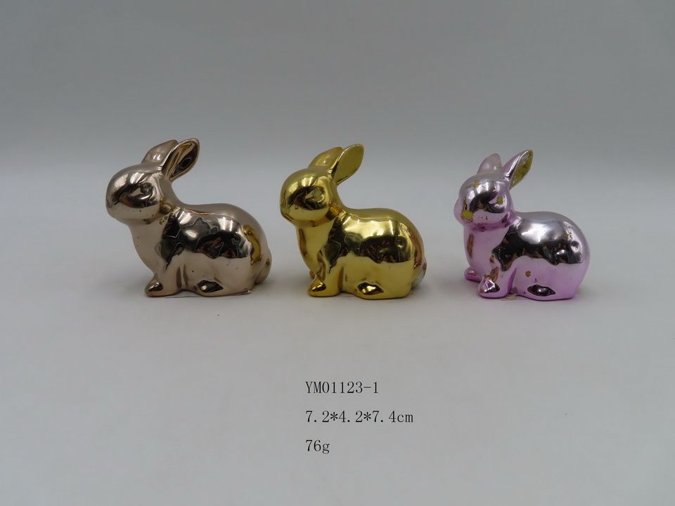 OEM Decorative Garden Decoration Ceramic Animal Rabbit Craft