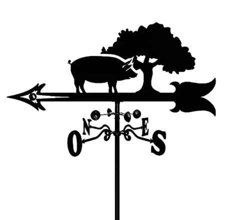 Exclusive Rustic Outdoor Iron Crafts Weathervane with Spray Paint