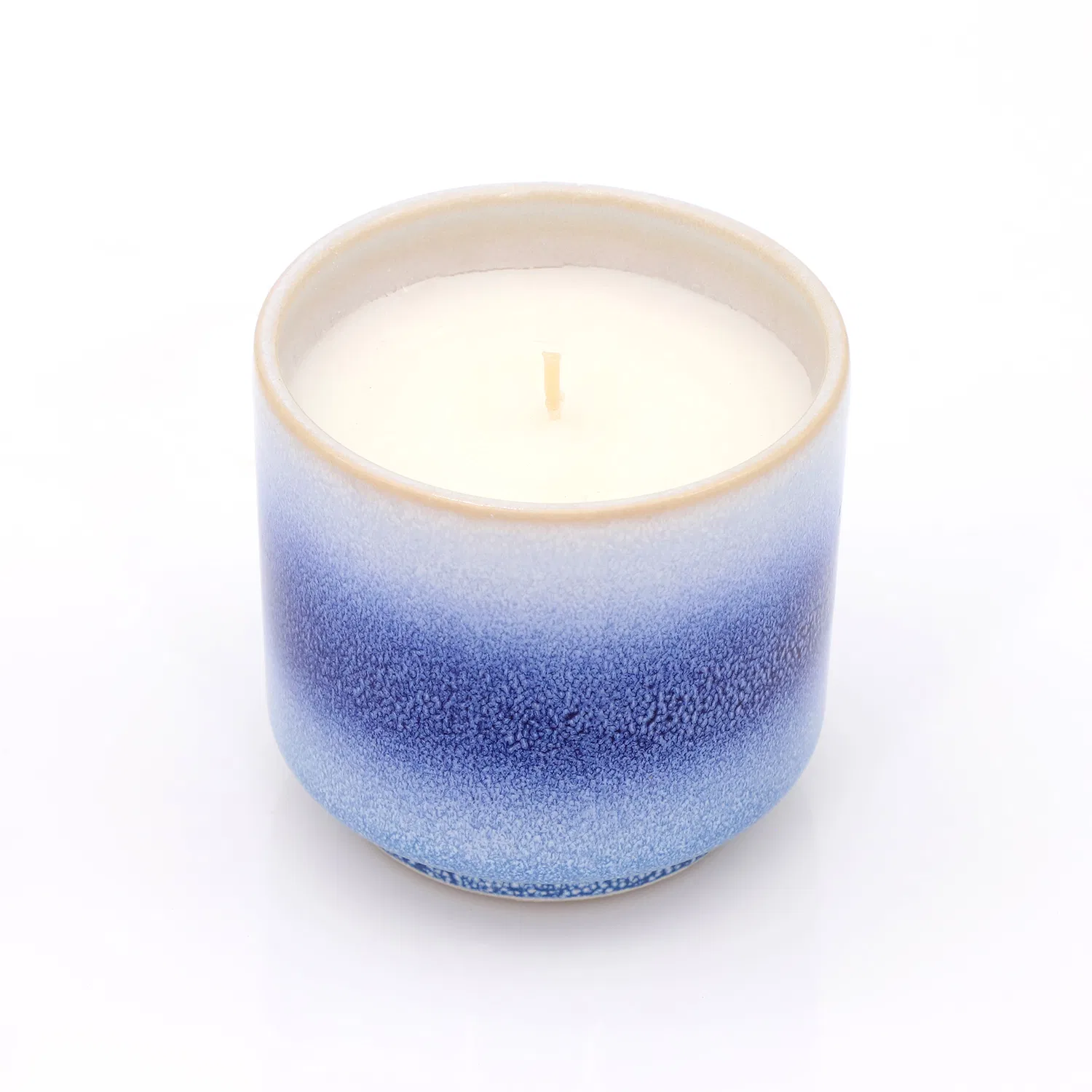 Wholesale 8oz Reactive Glazed Ceramic Scented Soy Wax Candle for Home Decorative
