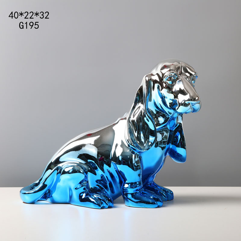 Customized Home Decorative Ornaments Fierce Dog Figurine Resin Animal Crafts