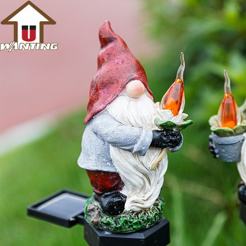 Custom Personalized Torch Dwarf Small Sculpture Resin Craft Home Decorative Light Gift