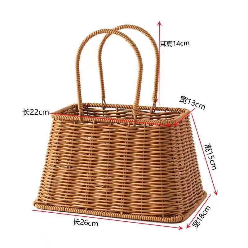 Hand Woven Vegetable Baskets/Flower Baskets, Picking Baskets, Rustic Home Shopping Baskets/Woven Hand-Held Gift Baskets/Hand Woven Baskets/Wicker Woven Souvenir