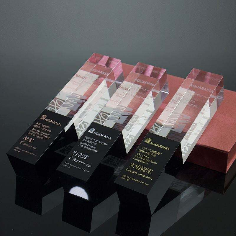 Handcrafted Perspex 3D Laser Engraved Acrylic Crystal Cube Business Gift Trophy Awards