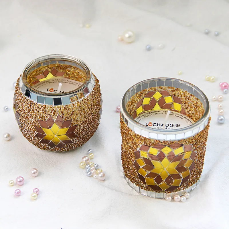 Mosaic Candle Detail