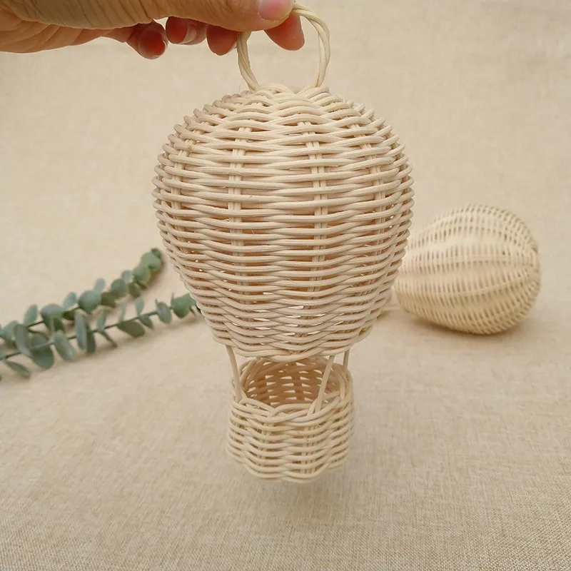 Handmade Rattan Hot Air Balloon Decoration