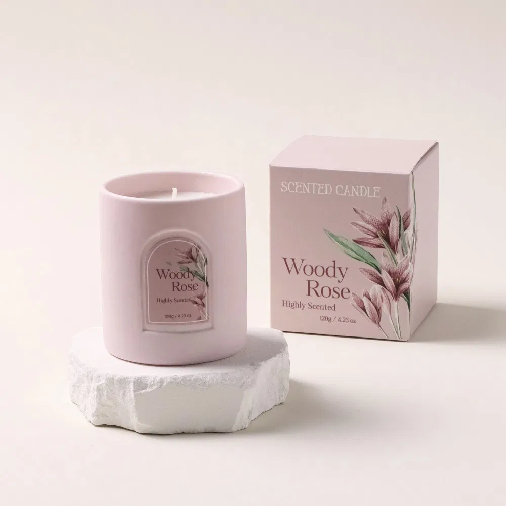 120g Home Decorative Colored Ceramic Scented Candle