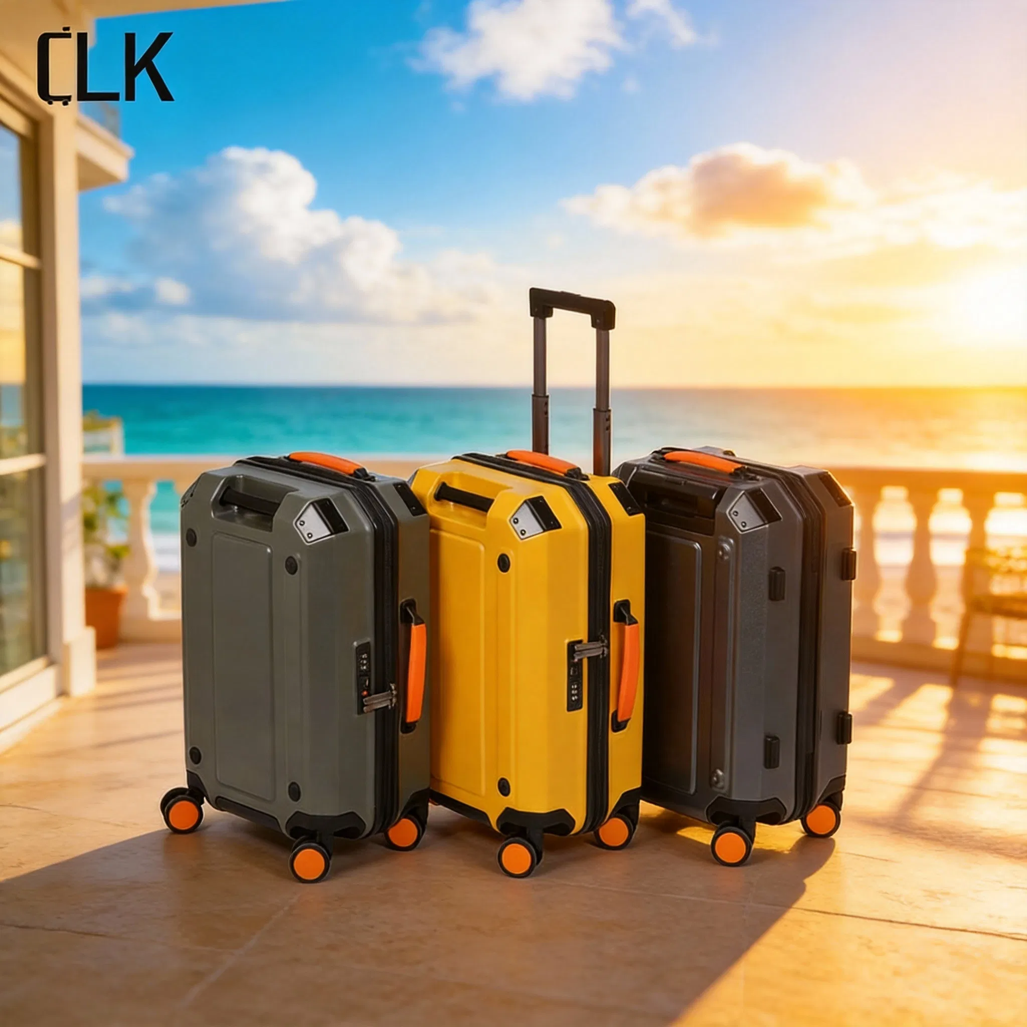 Durable Aluminium Carry on Luggage Tough Guy Travel Suitcase Set