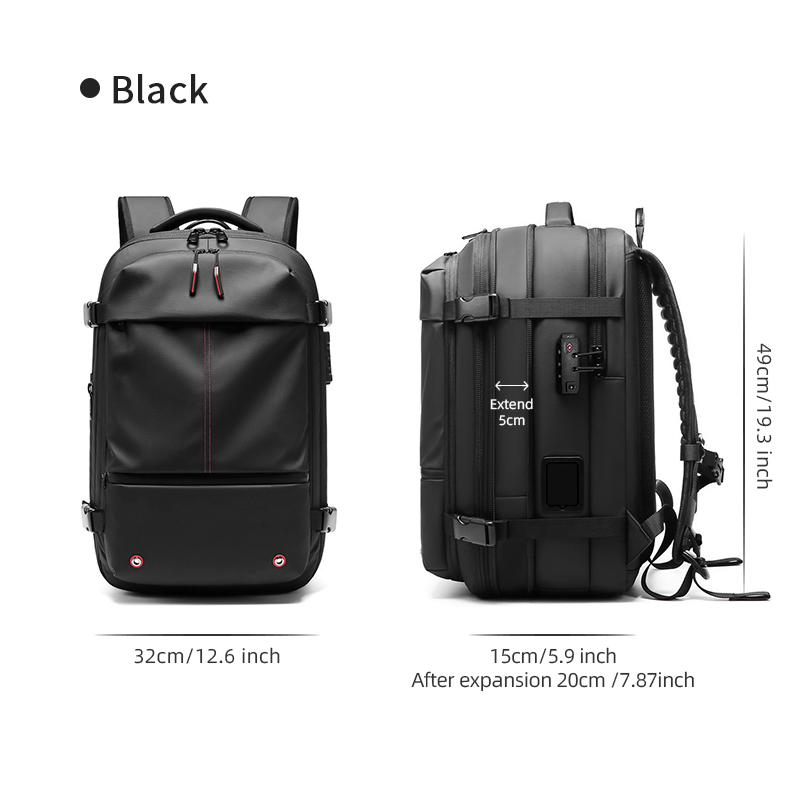 Premium Material Waterproof One-Button Compression Bag Anti-Theft Laptop Compressing Backpack