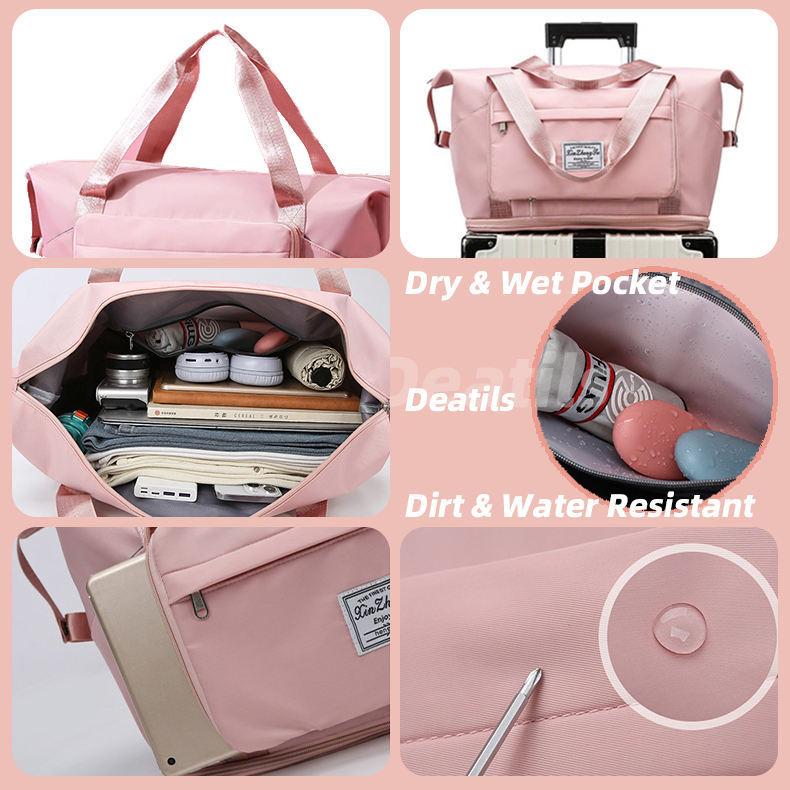 Beauty Large Capacity Low MOQ Hot Sell Fashionable High Quality Promotion Duffel Dry Wet Separation Sport Gym Durable Foldable Travel Bag