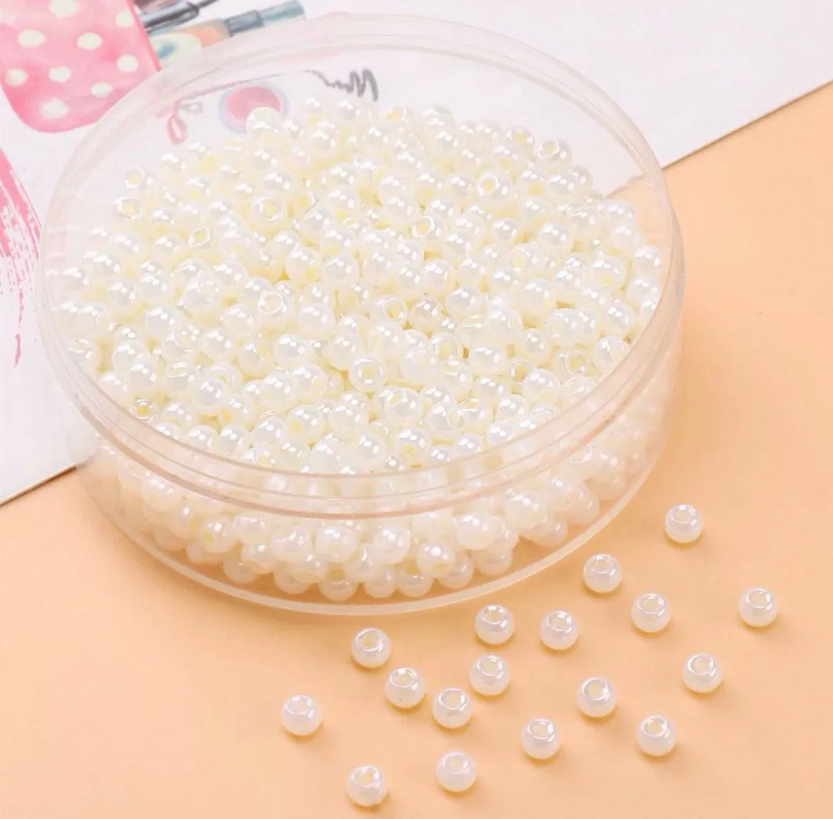 Vivid Round Hole Glass Beads for Colorful Jewelry DIY Projects