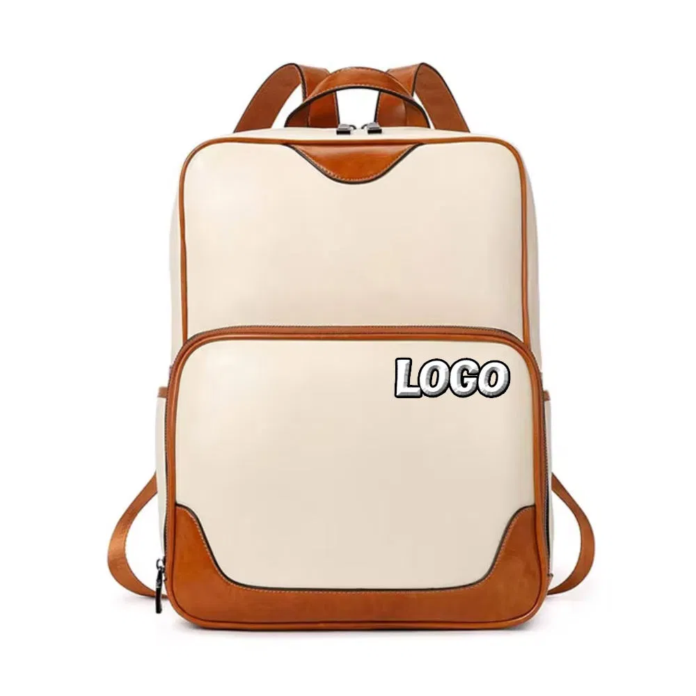 Luxury Anti Theft PU Leather Convertible Backpack Women School Laptop Custom OEM