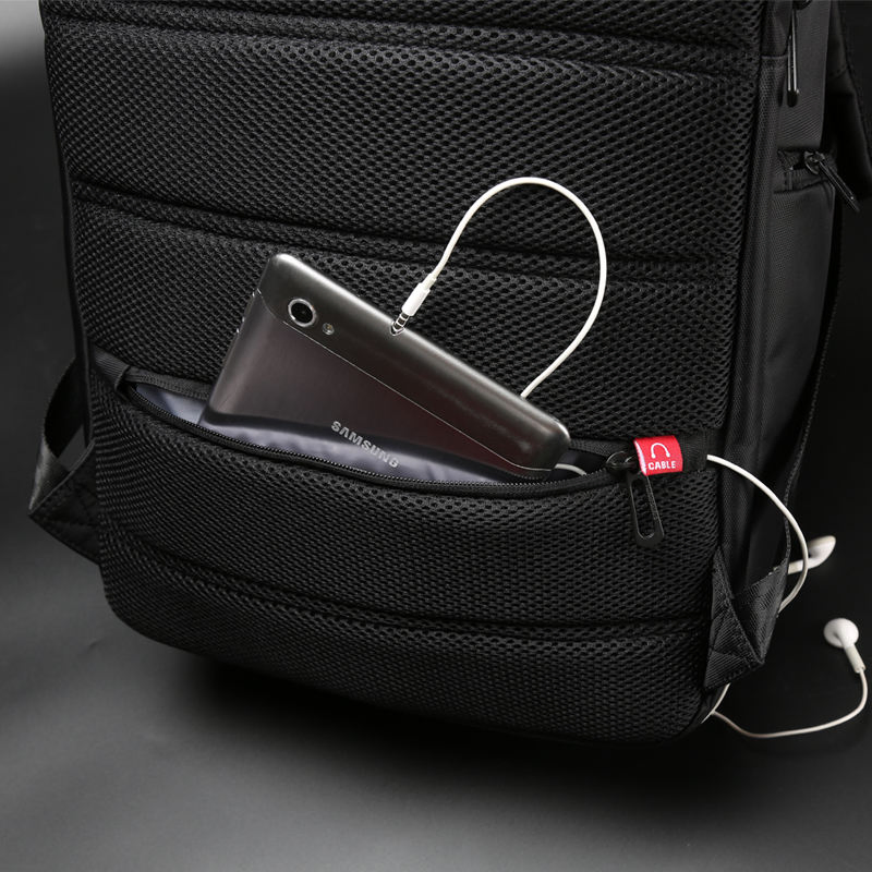 Men's Large Waterproof Laptop Backpack, Travel Sports Bag with USB Charging Port