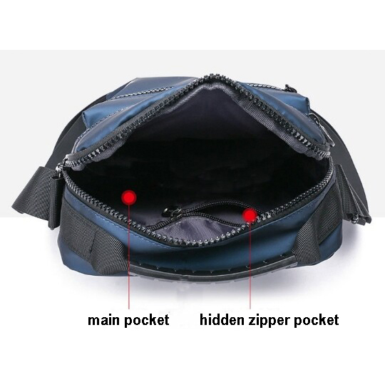 Waterproof Adjustable Strap Men's Shoulder Crossbody Bag for Casual Travel Business