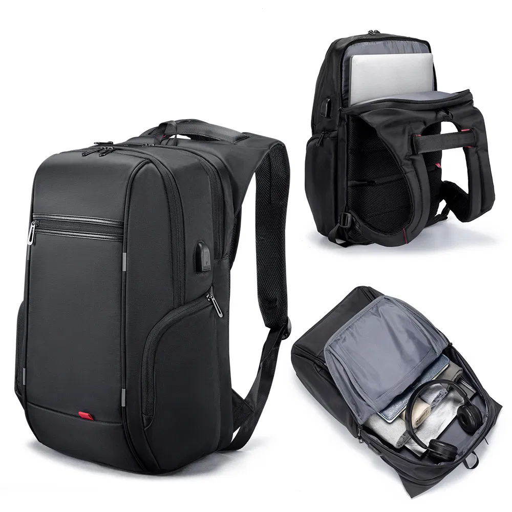 Men's Large Waterproof Laptop Backpack, Travel Sports Bag with USB Charging Port
