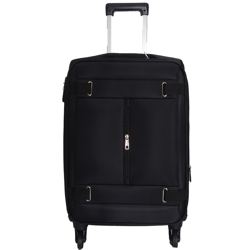 Lightweight Hand Carry on Cabin Soft Fabrictrolley Travel Suitcase with Iron Trolley