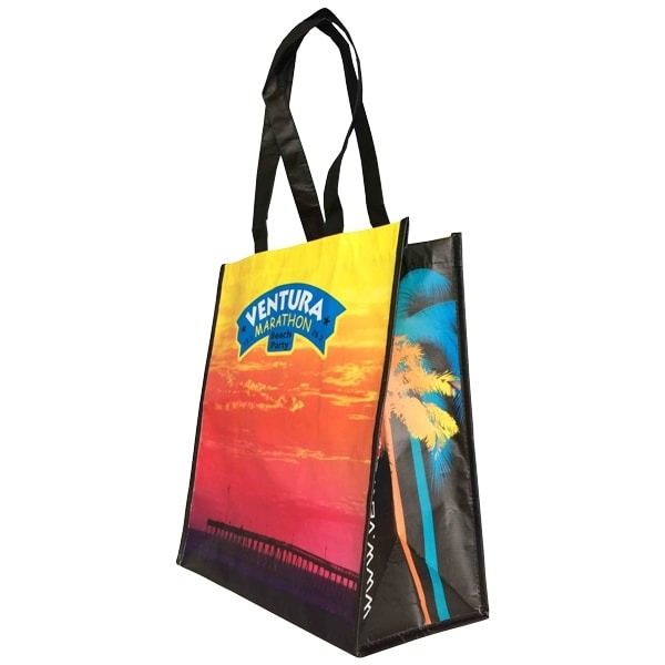 Wholesale Customized Eco-Friendly Recycled RPET Shopping Bag Reusable Grocery Promotional Tote Bag