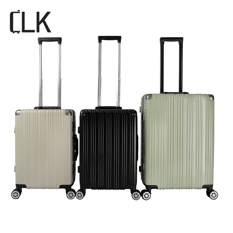 Clk ABS+PC Luggage Set 3PCS with Zinc Alloy Handle and Aluminum Corners for Business Travel