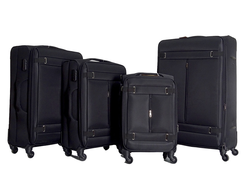 Lightweight Hand Carry on Cabin Soft Fabrictrolley Travel Suitcase with Iron Trolley