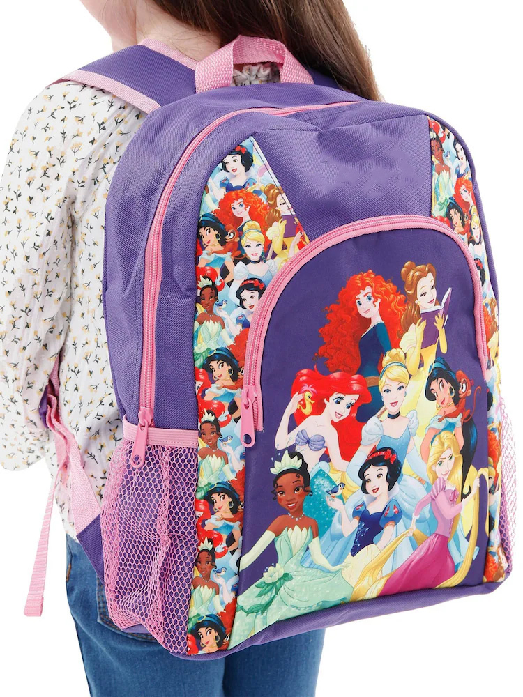 Large-Capacity Oxford Cloth School Backpack Princess Series Daily Backpack for Girls