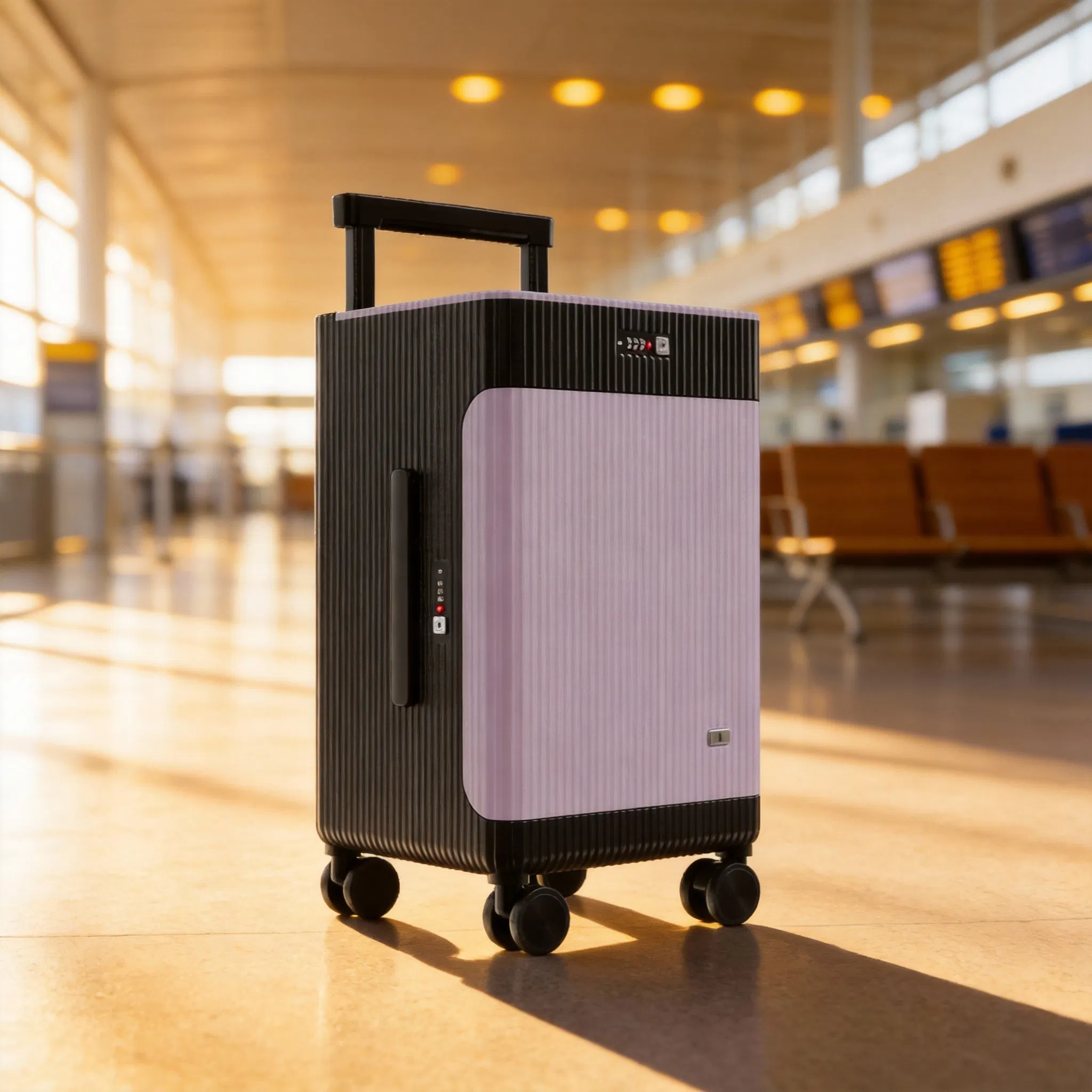 Trolley Suitcase Featuring Front Open Design and Tsa Lock System