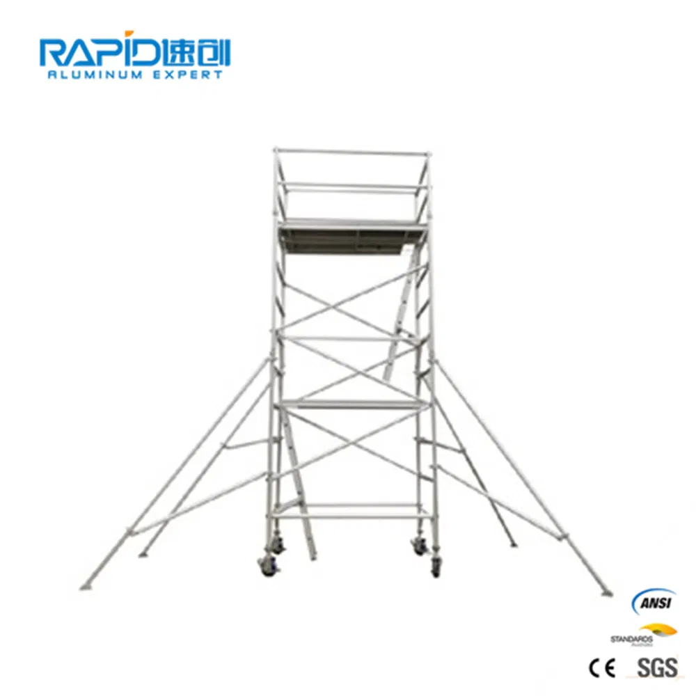 Aluminum Mobile Ringlock Tubular Frame Scaffold Steps Scaffolding System