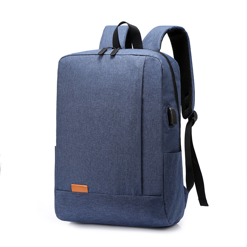 Fashion Nylon Mens Backpack Bag Black USB Charging Laptop Backpack Smart for 15.6inch