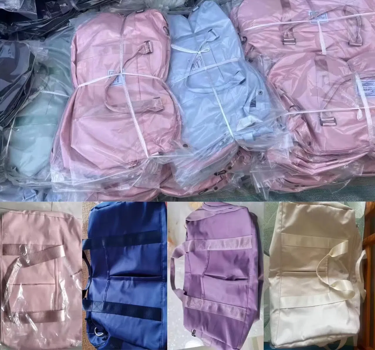 Custom Logo Nylon Duffel Sports Bag Large Capacity Fitness Waterproof Gym Bag for Fitness Exercise