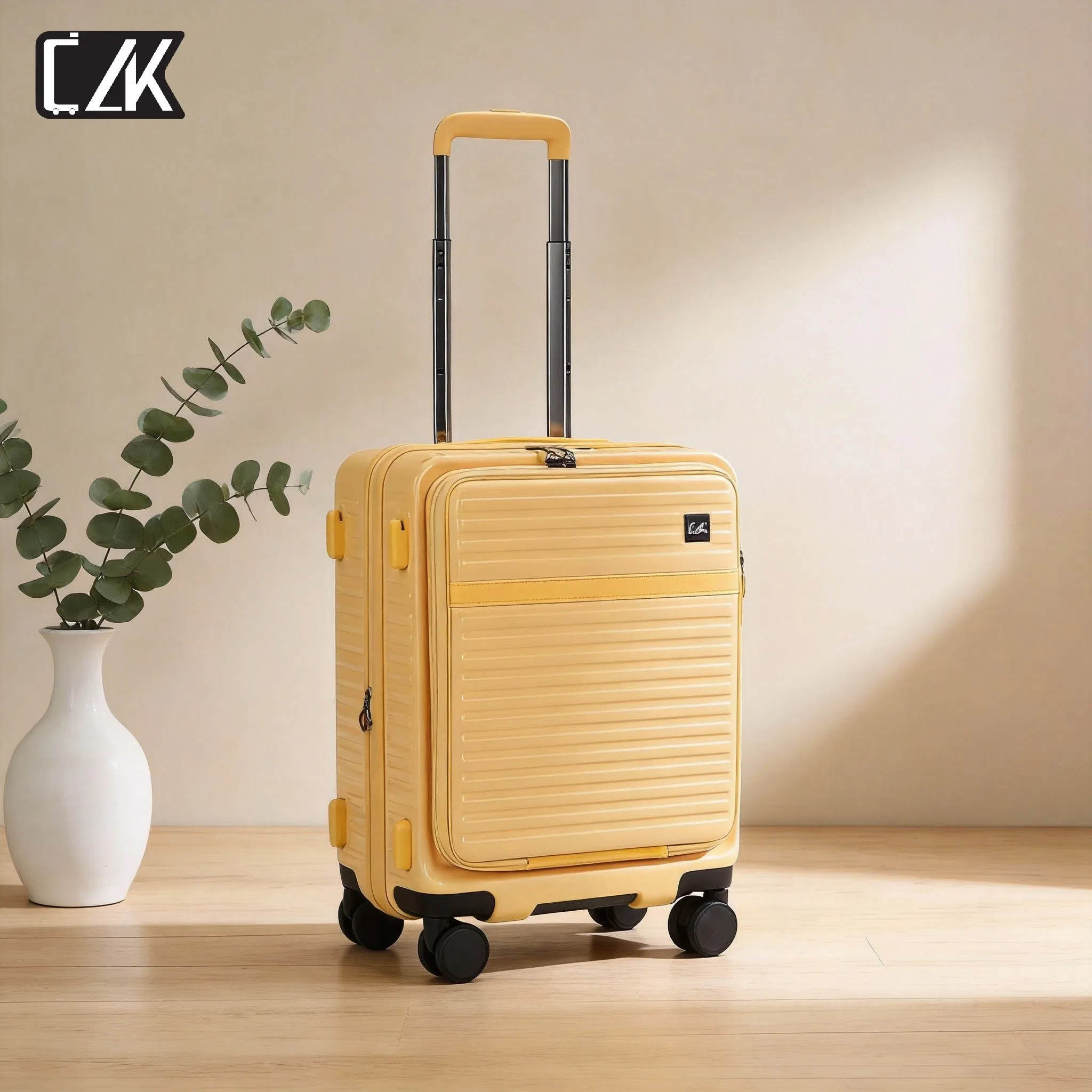 Expandable Magnetic Luggage System with Front Opening Design for Convenience
