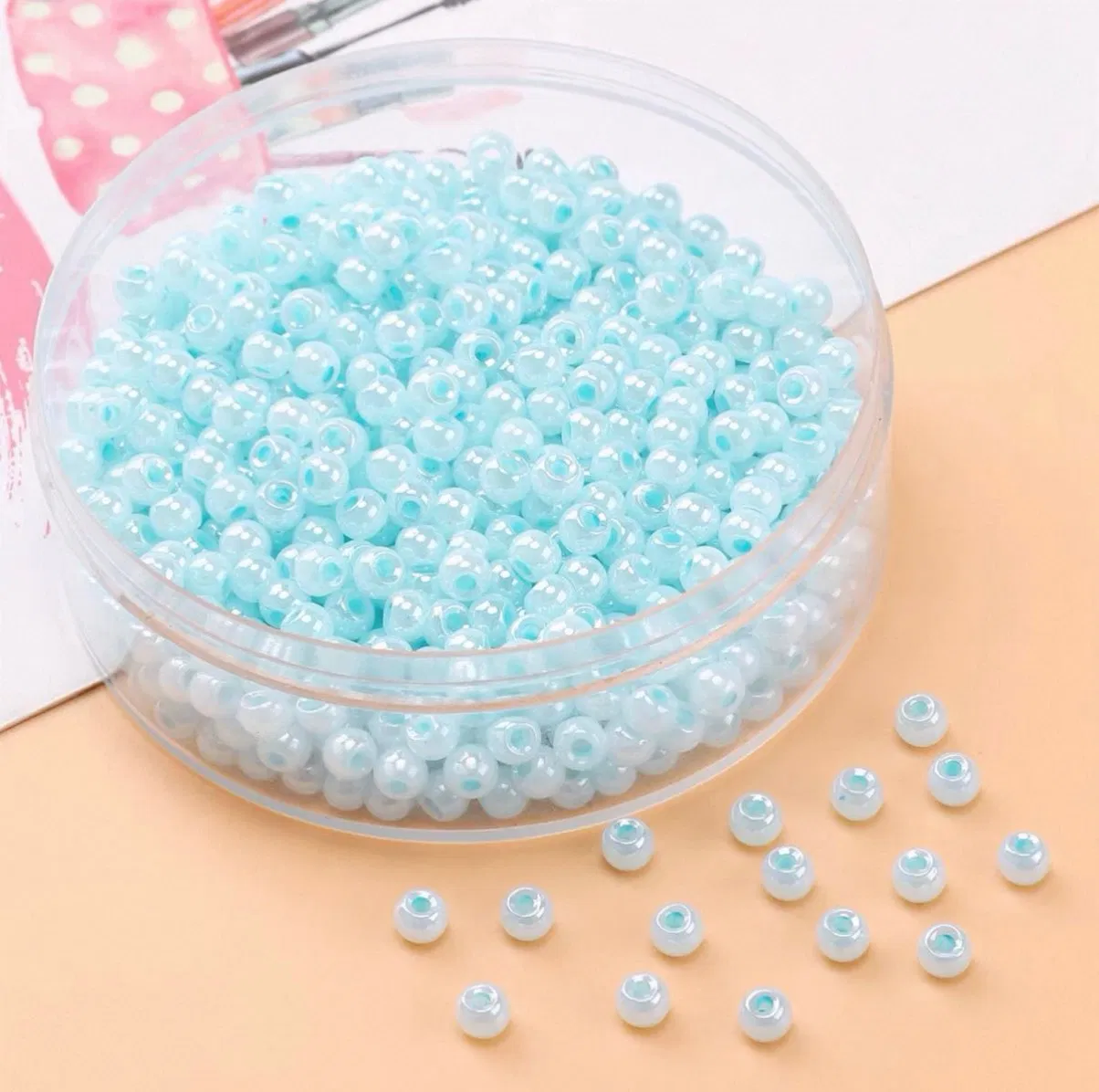 Vivid Round Hole Glass Beads for Colorful Jewelry DIY Projects