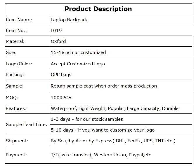 Large Capacity Multifunction Nylon Backpack Anti Theft Smart Laptop Backpack Bag with USB Charging Port