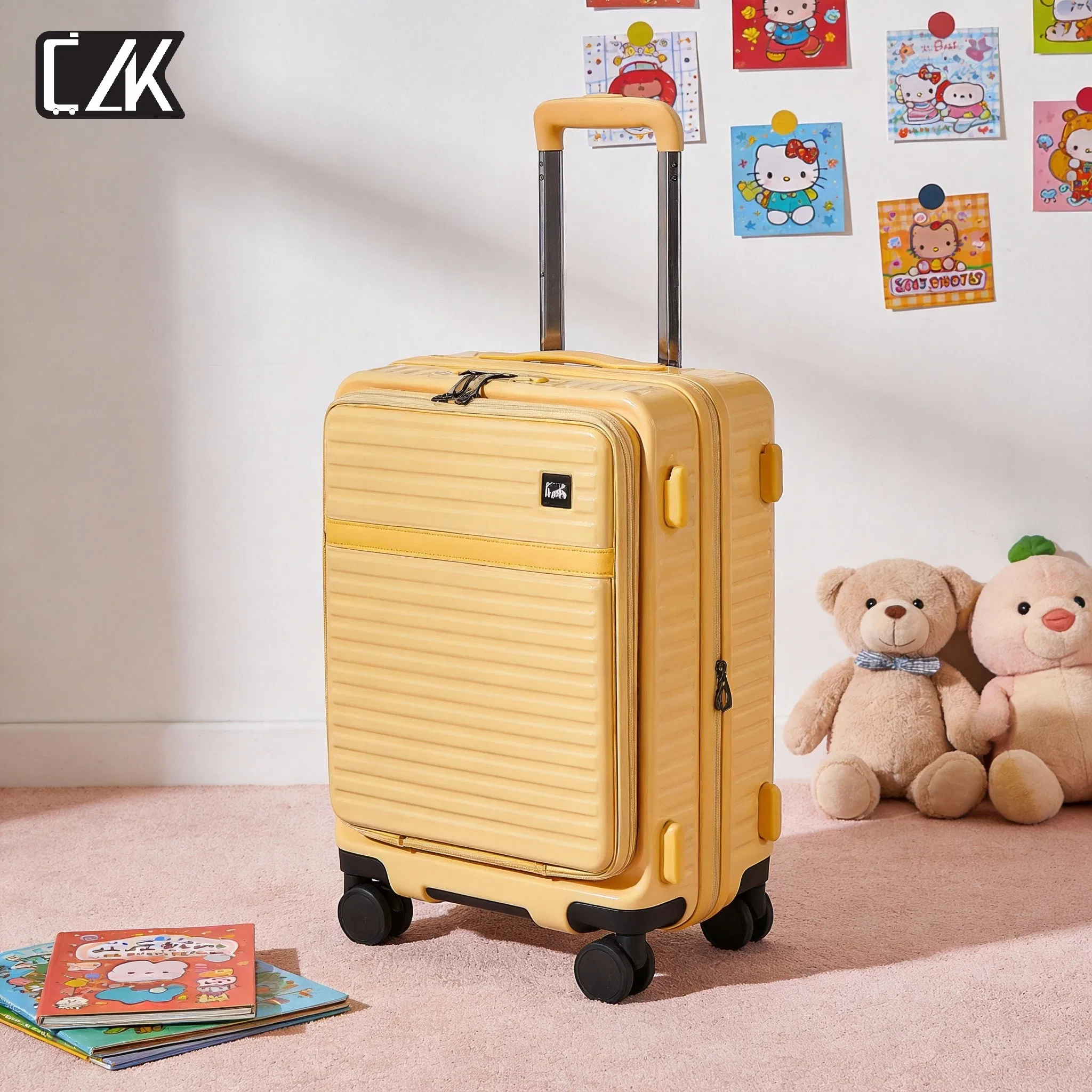Expandable Magnetic Luggage System with Front Opening Design for Convenience