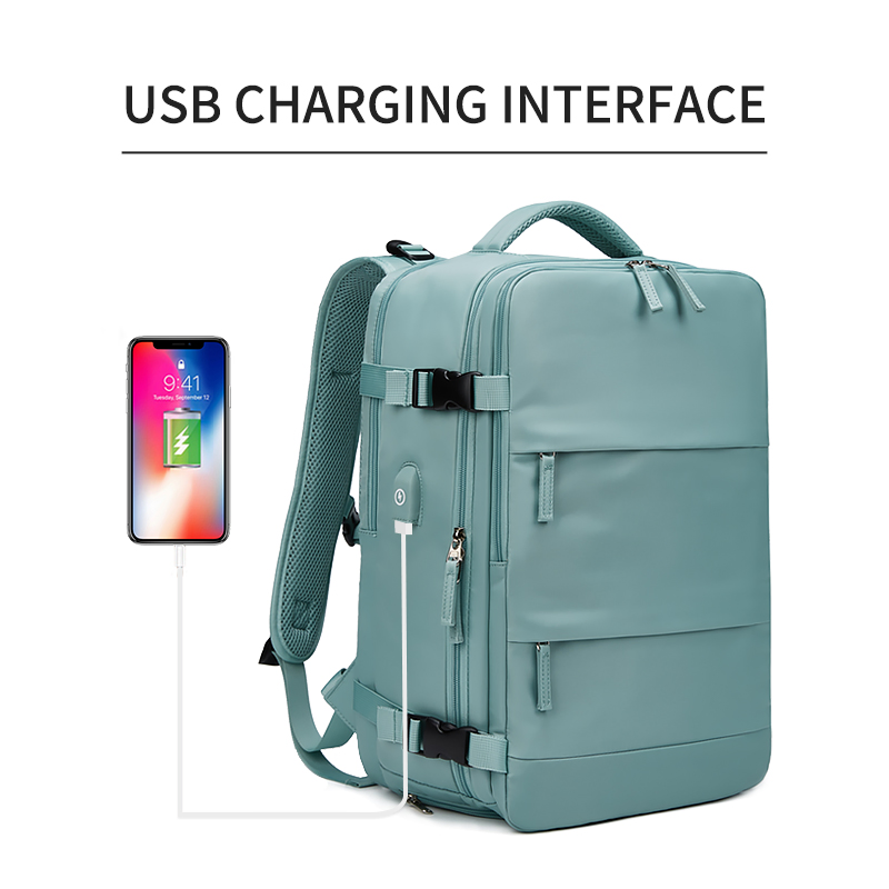 Luxury 16-Inch Laptop Independent Shoe Storage USB Charging Smart Commuter Backpack