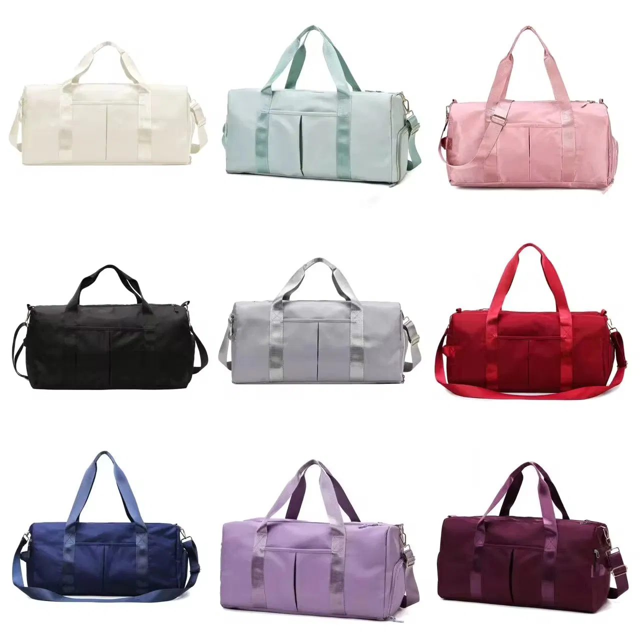 Custom Logo Nylon Duffel Sports Bag Large Capacity Fitness Waterproof Gym Bag for Fitness Exercise