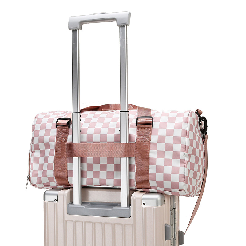 Wholesale Custom Luxury Designer Checkerboard Travel Luggage Fashion Multifunctional Swimming Fitness Duffle Storage Bag