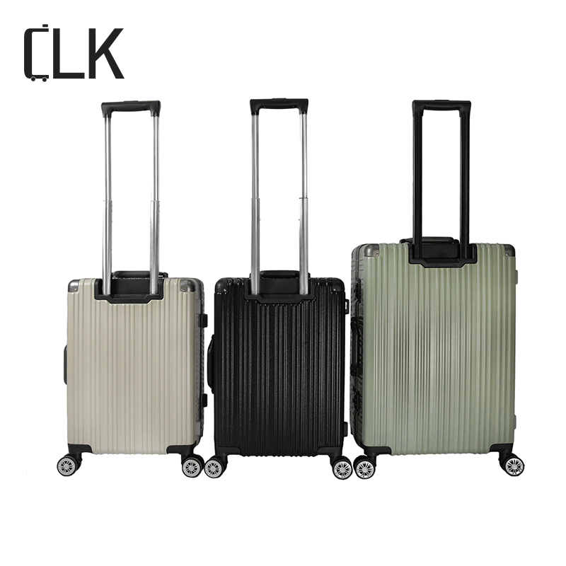 Clk ABS+PC Luggage Set 3PCS with Zinc Alloy Handle and Aluminum Corners for Business Travel