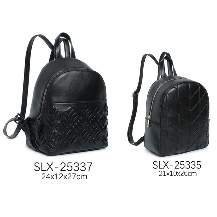 Unisex Black Handmade Woven PU Laptop Backpack Outdoor Travel Work Leisure Backpacks