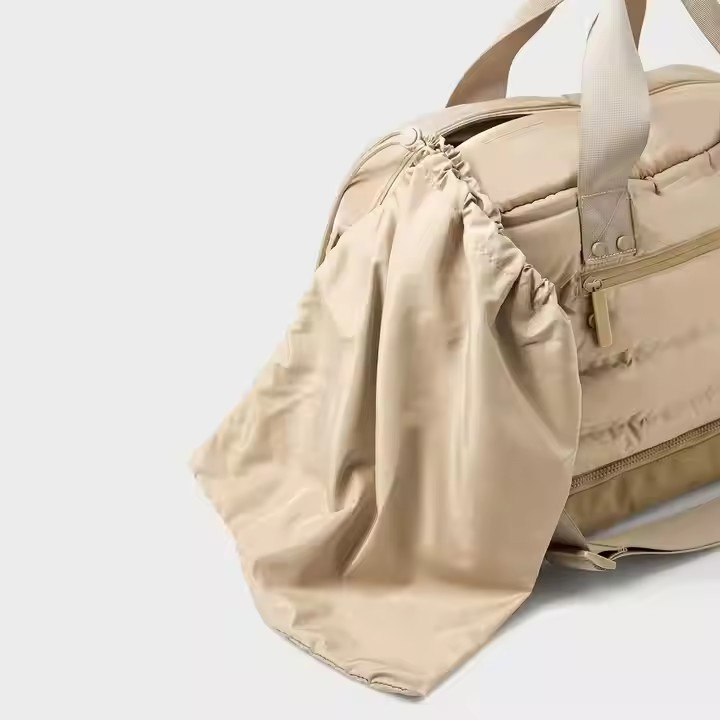 Large Capacity Outdoor Unisex Travel Bag Nylon Waterproof Weekender Duffle Bag Quilted Puffy Weekend Bag