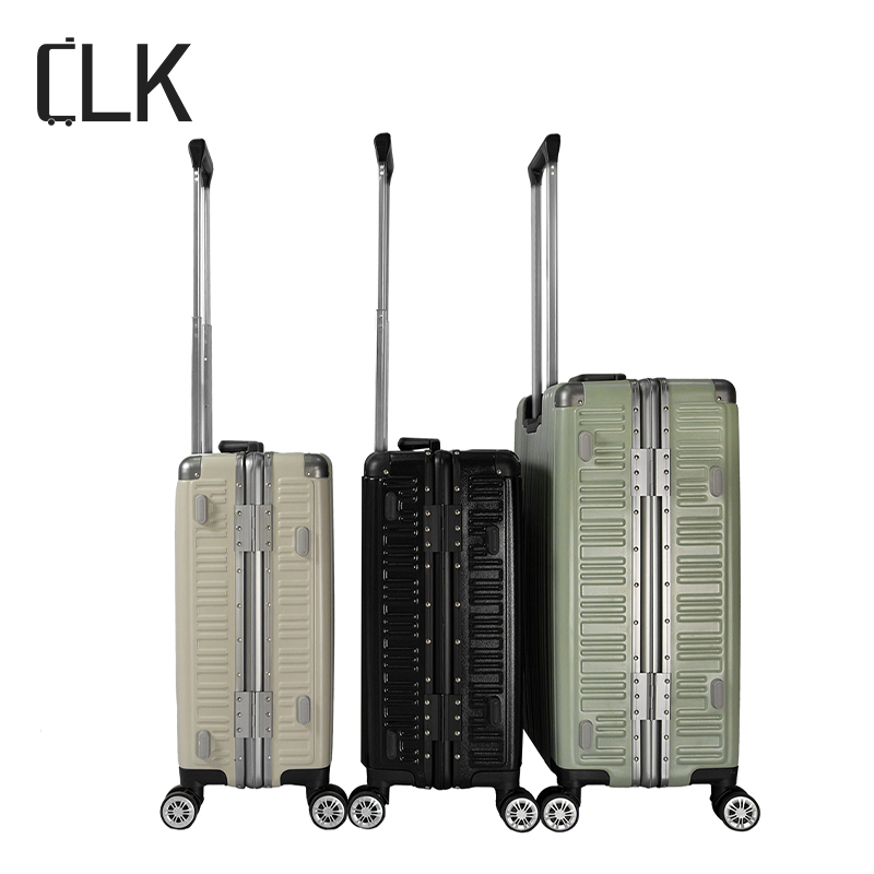 Clk ABS+PC Luggage Set 3PCS with Zinc Alloy Handle and Aluminum Corners for Business Travel