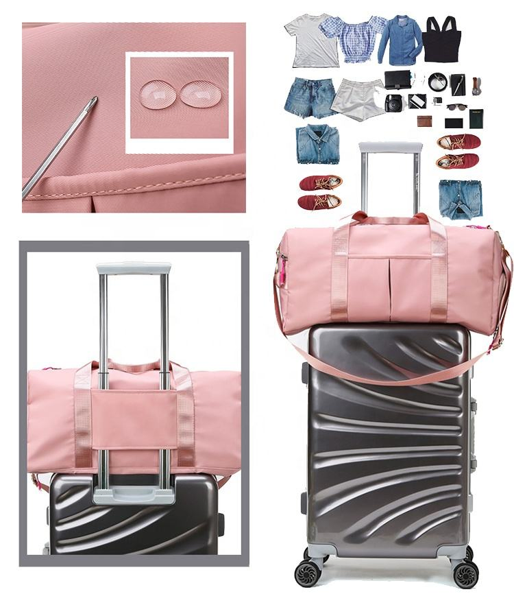 Fashion Promotion Custom Dry Wet Sport Duffel Holdall Training Yoga Travel Overnight Weekend Shoulder Tote Shopping Shoes Compartment Gym Bag