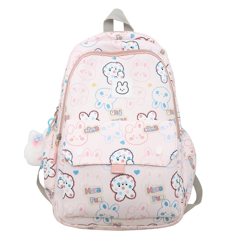 Cute Cartoon Pretty Rabbit Printed Casual Girl Boy Student School Backpack