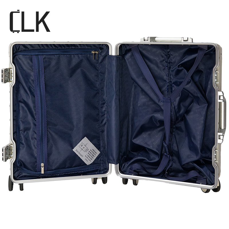 Clk ABS+PC Luggage Set 3PCS with Zinc Alloy Handle and Aluminum Corners for Business Travel