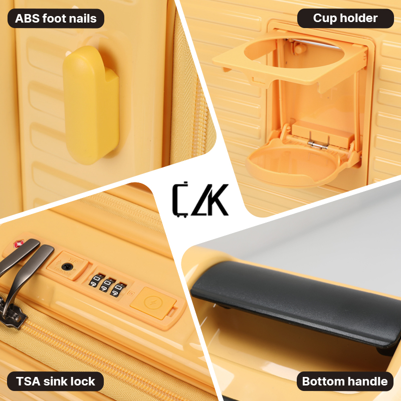 Multi-Size Solution 20in 24in 28in 30in with Glossy Front Opening PC Shell Organized Travel Bag